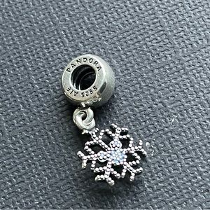 Pandora sterling silver 925 Disney snowflake bead bracelet
